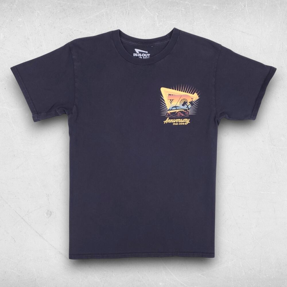 IN-N-OUT BURGER T-shirt Men S Black‎ 70th Anniversary Retro Pop Culture Casual